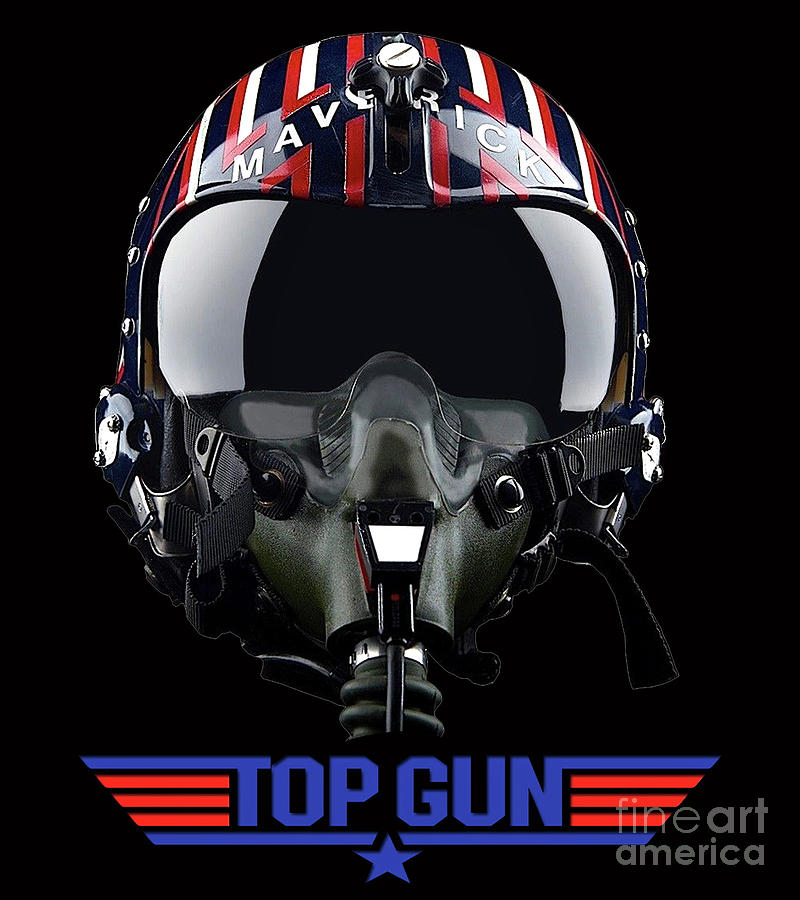 Top Gun, Maverick, Tom Cruise, Motorcycle Helmet Mixed Media by Thomas Pollart