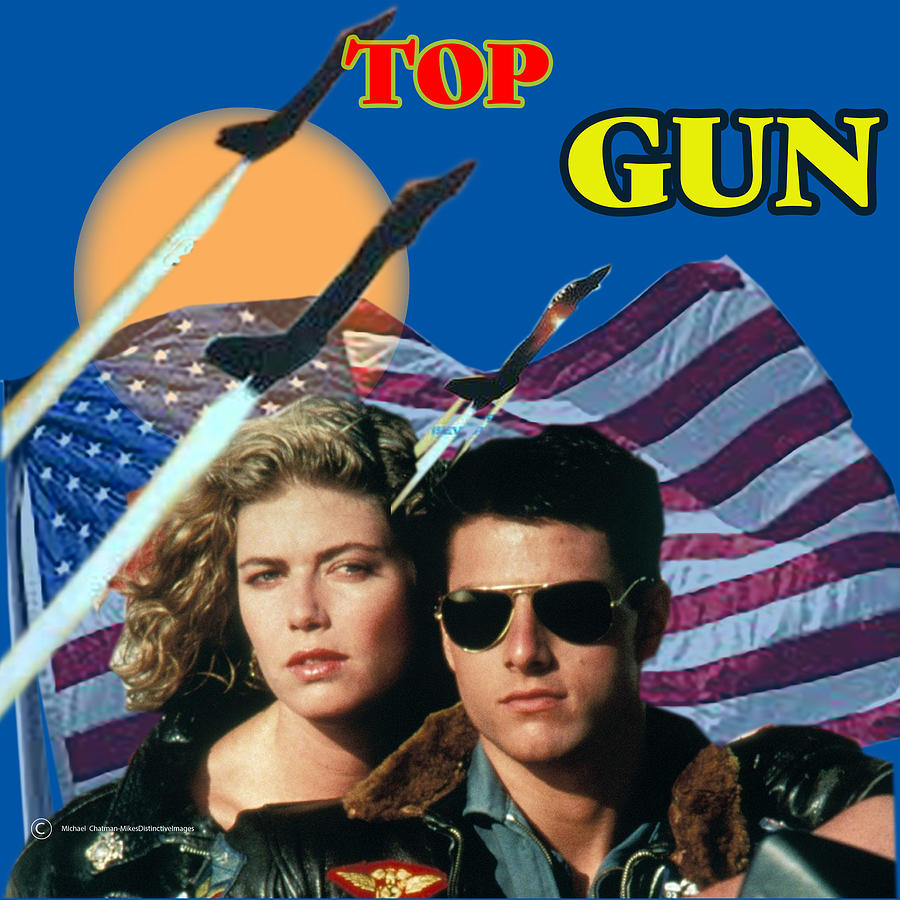 Top Gun Poster Art Digital Art by Michael Chatman - Fine Art America