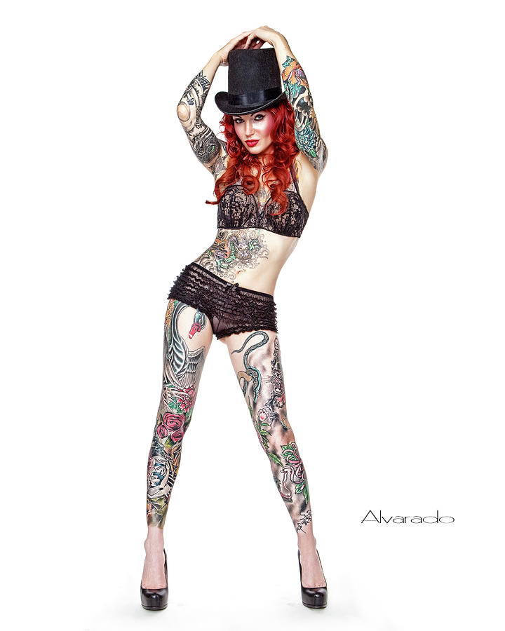 Ink Digital Art - Top Hat Tattoo by Robert Alvarado
