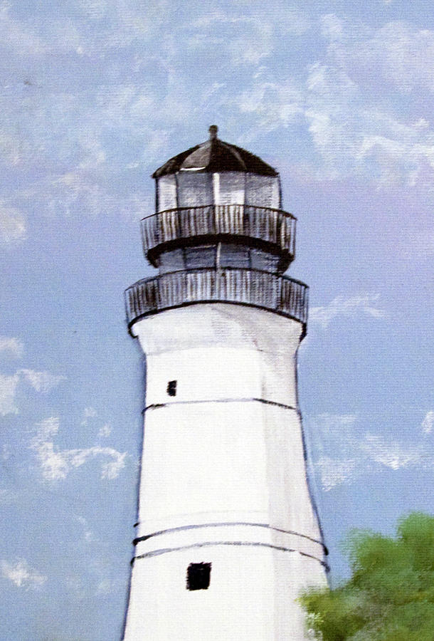 Top Of Key West Lighthouse Painting By Joni Hermansen Pixels