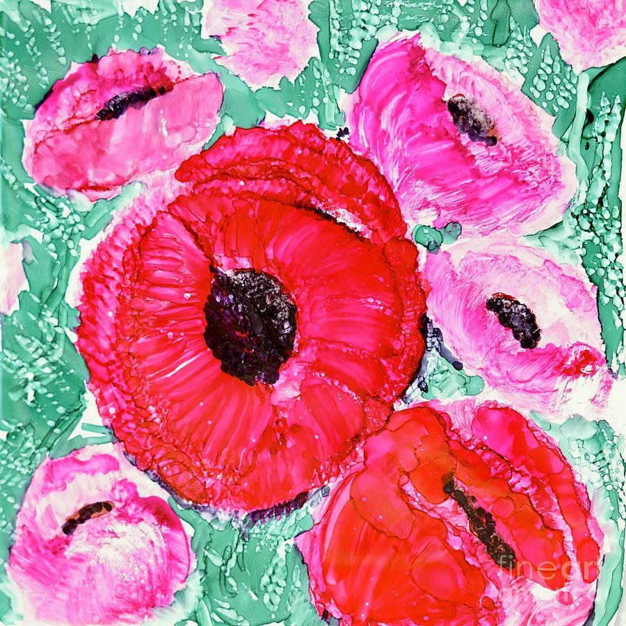 Top Of The Bouquet Poppies Painting