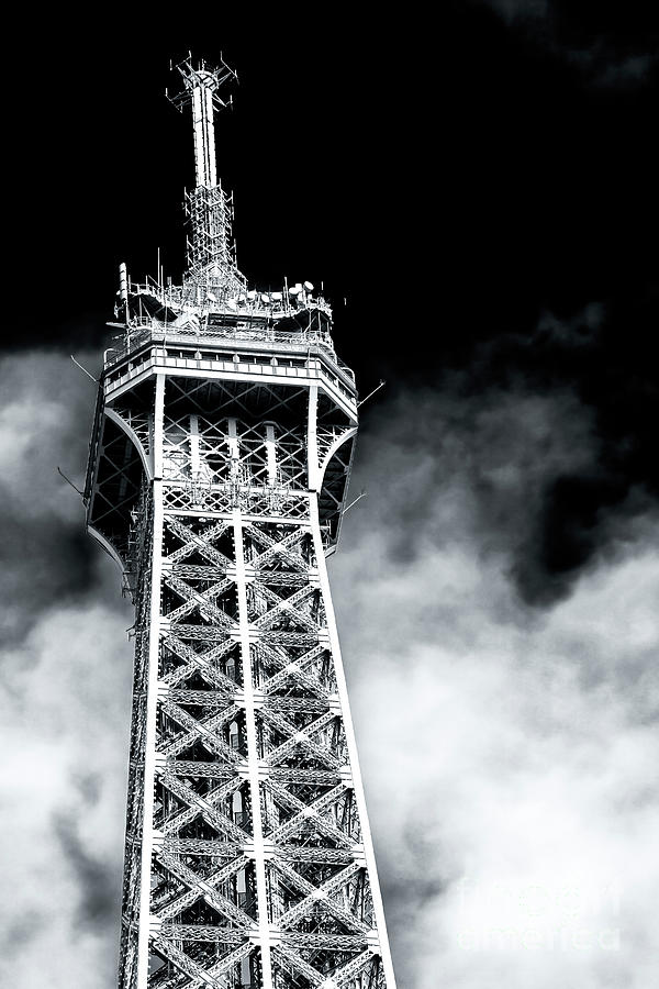 Top of the Eiffel Tower in Paris France Photograph by John Rizzuto
