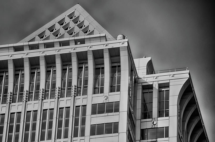 Top Of The Mellon Bank Center In Black And White Photograph By 