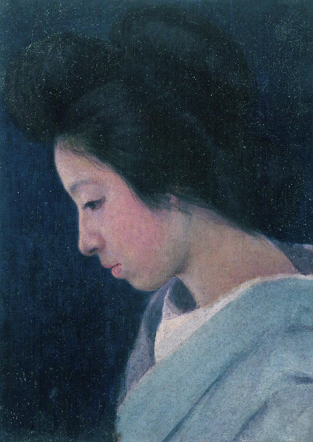 Portrait Painting - Top Quality Art - Portrait of Lady by Okada Saburosuke