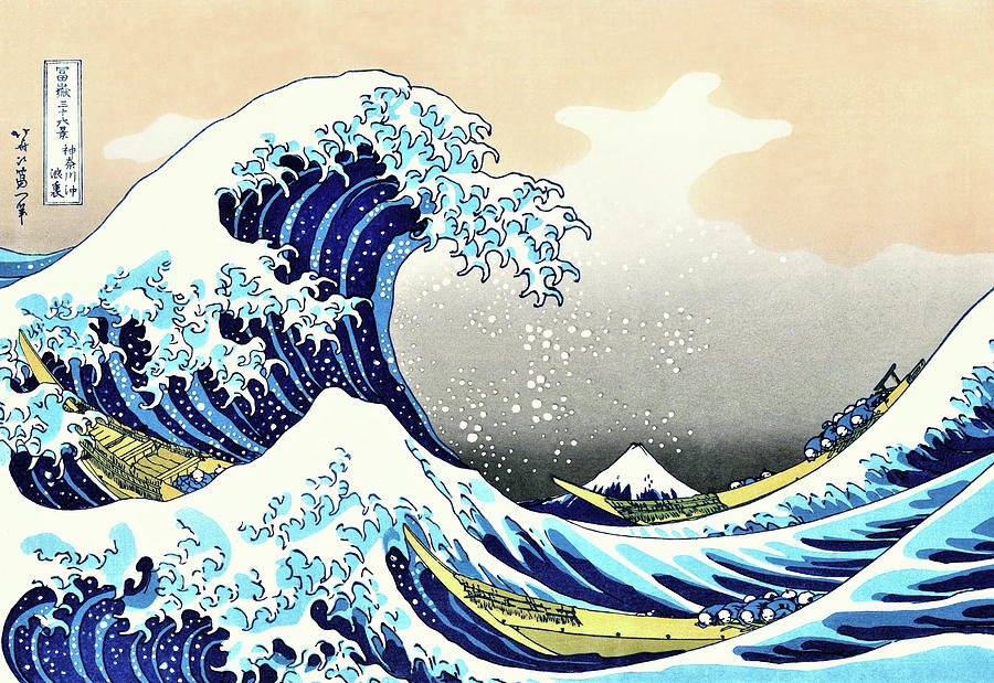 Katsushika Painting - Top Quality Art - The Great Wave off Kanagawa by Katsushika Hokusai