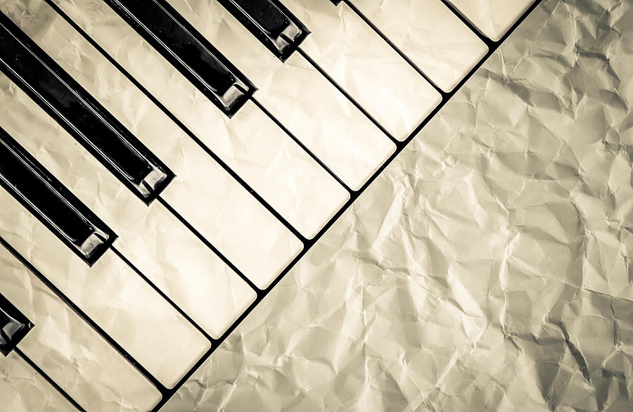 Top View Of Black And White Piano Keys Photograph by Sasiistock