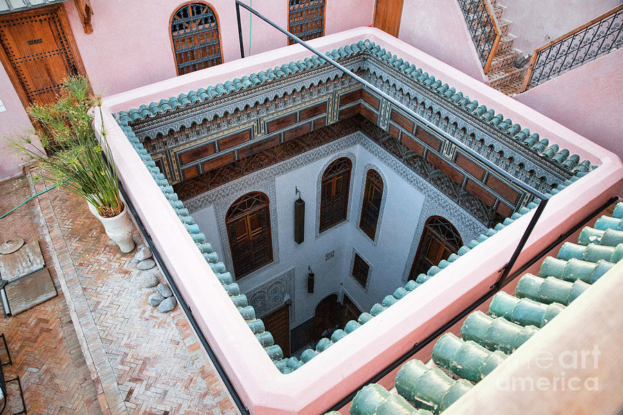 Top View Riad Fes Morocco Architecture Color  Photograph by Chuck Kuhn