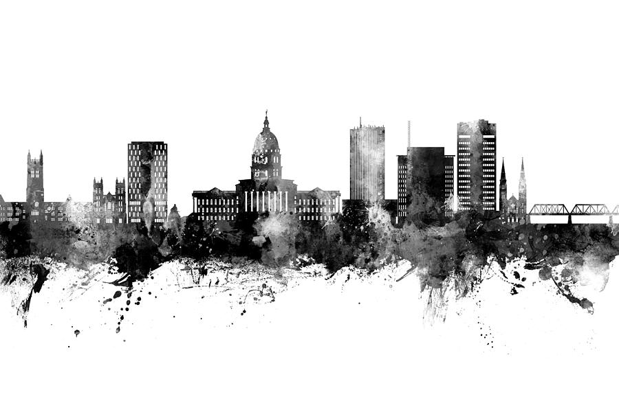 Topeka Wyoming Skyline #35 Digital Art by Michael Tompsett - Pixels