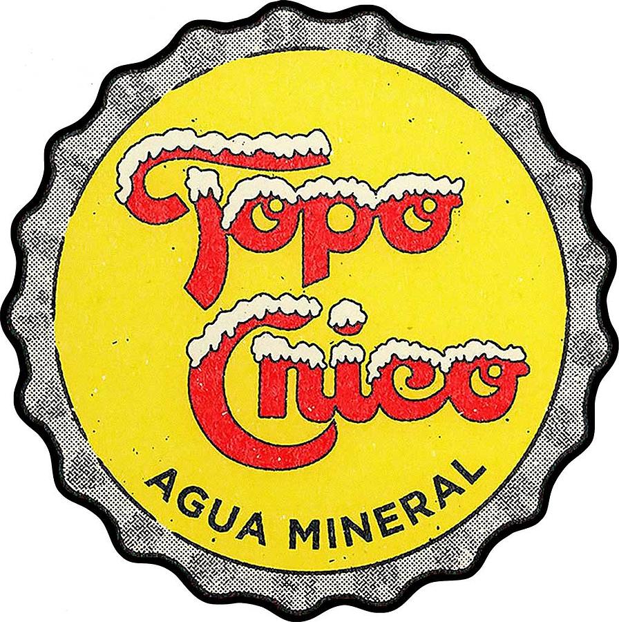 Topo Chico Agua Mineral Water Made in Mexico Bottle Cap Shaped Sign