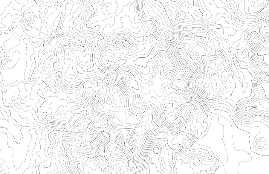 Topographic map contours Drawing by Timothy Messick