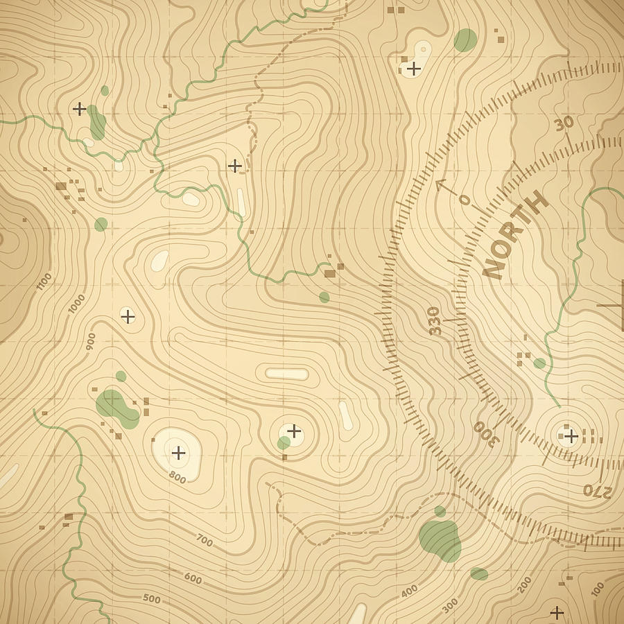 Topographic Map Drawing by Filo