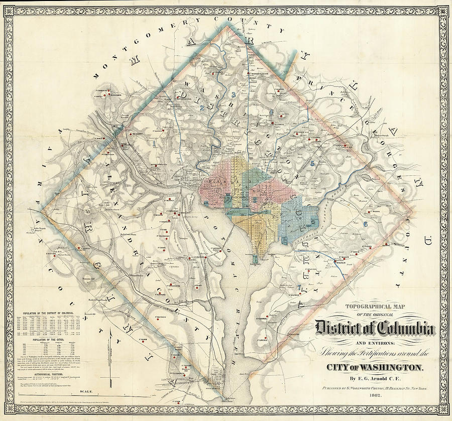 Topographical Map of the Original District of Columbia and Environs ...