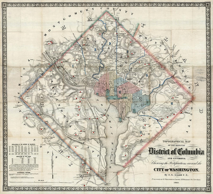 Topographical Map of the Original District of Columbia and Environs ...