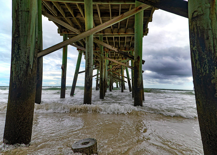 Topsail Island Pier Low Tide Photograph by Betsy Knapp