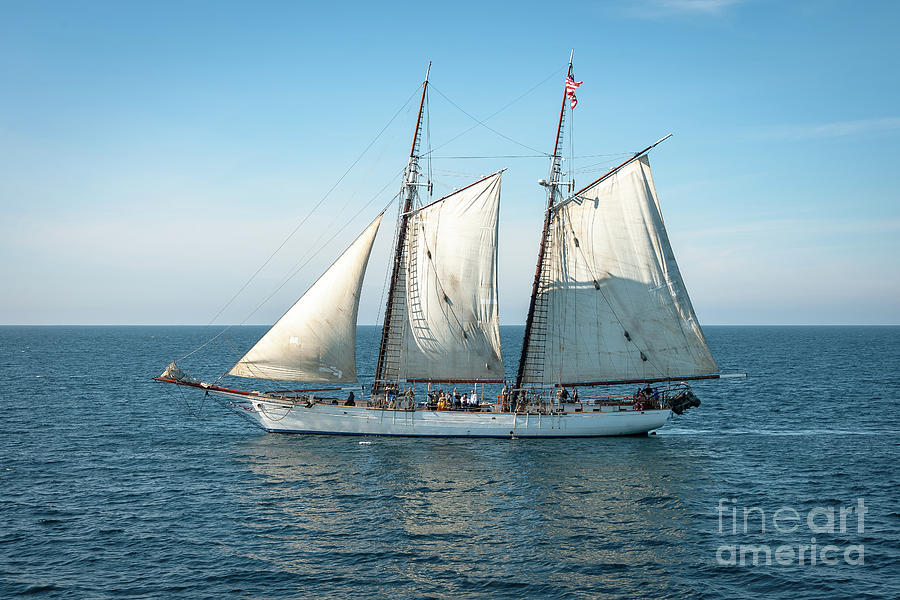 Topsail Schooner Bill Of Rights Off San Diego Photograph