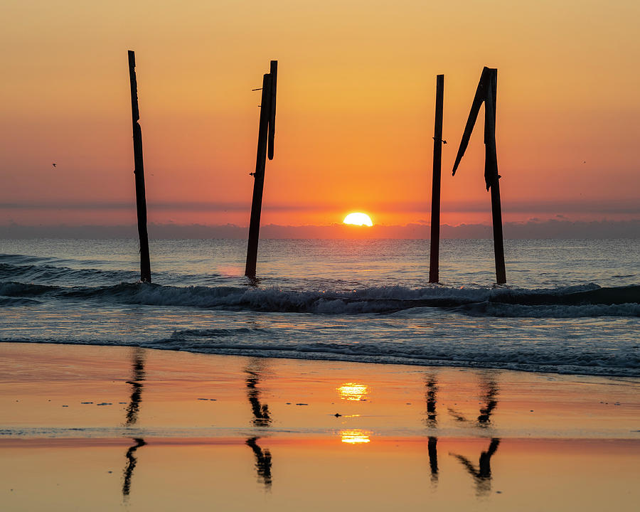 Topsail Sunrise Reflections Photograph by Alan Raasch
