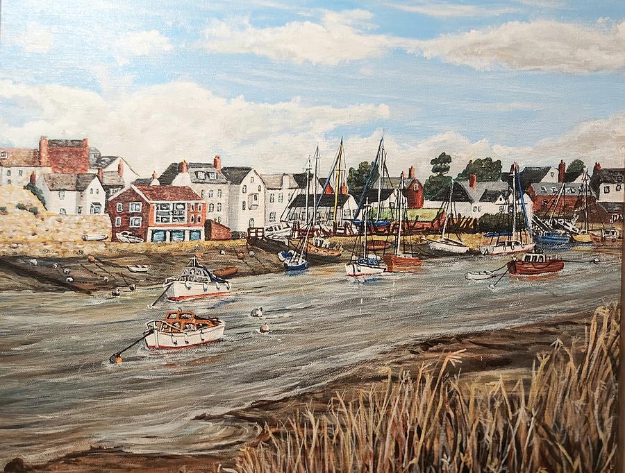 Topsham From The River Exe Devon Uk Painting by Mackenzie Moulton