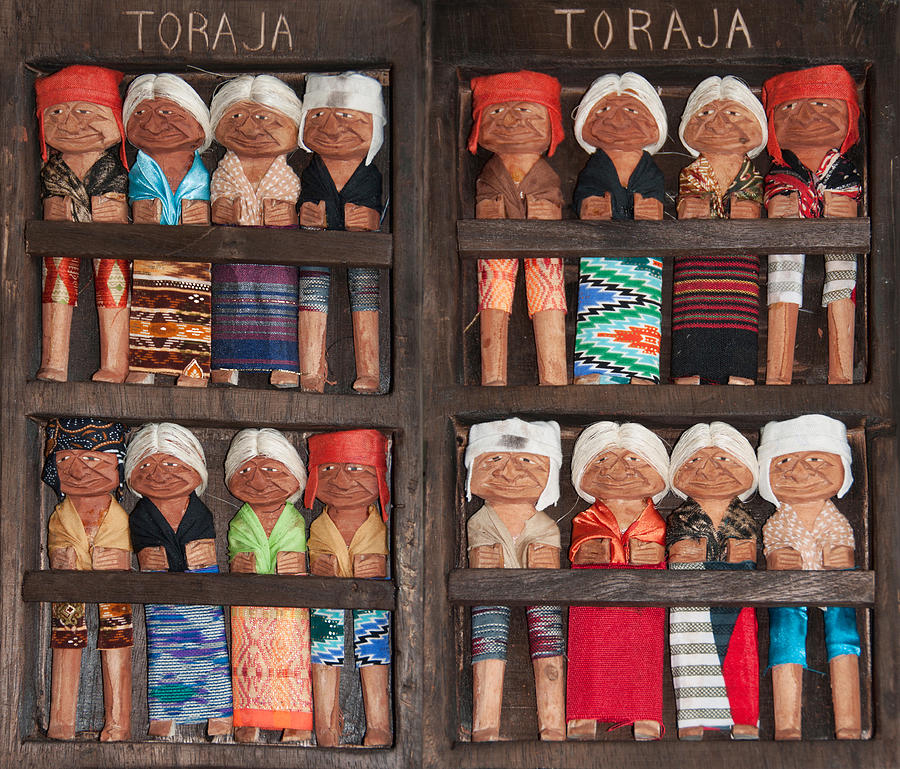 Torajan Traditional Wooden Dolls, South Sulawesi, Indonesia Photograph by Rosita So Image