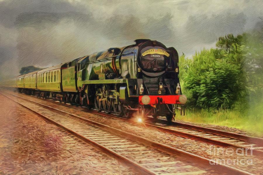 Torbay Express, Steam Engine Painting by Esoterica Art Agency