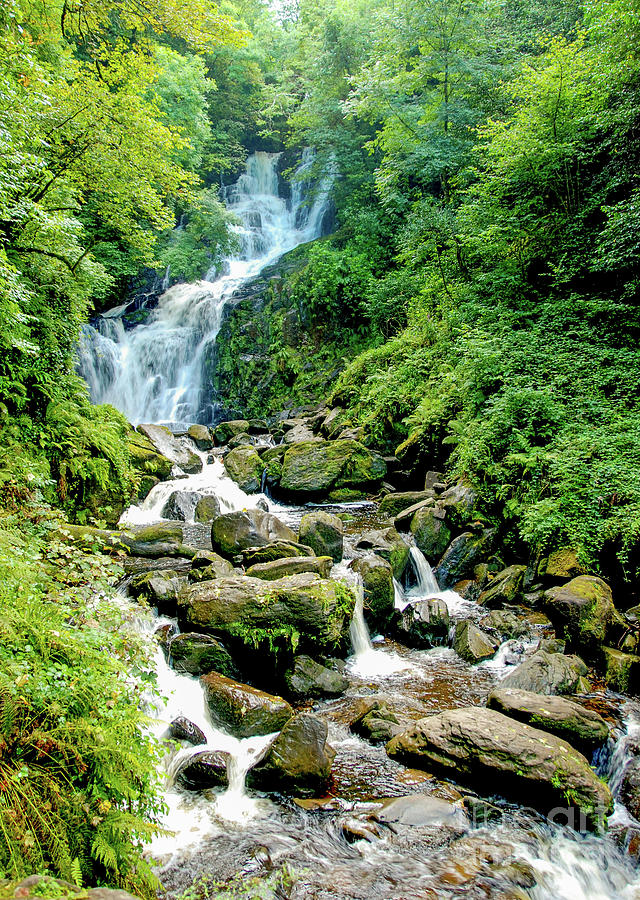 Torc Waterfall in Killarney National Park, County Kerry, Ireland Photograph by Nancy Gleason