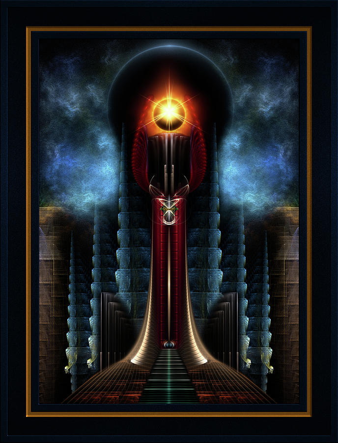 Torch Stone Tower, The Tower Of Acronis Fractal Art Fantasy by Xzendor7 Digital Art by Xzendor7