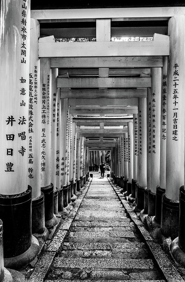 Torii Gate Stairway - Black And White Photograph By Julie Ann Barney ...