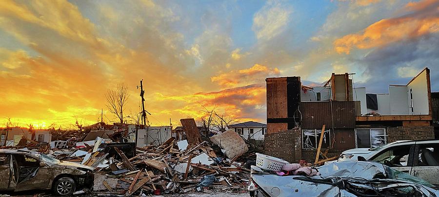Tornado Damage in Dawson Springs, Kentucky 12/15/21 Photograph by Ally White