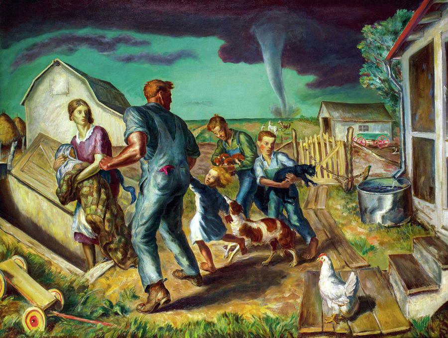 Tornado Over Kansas, 1929 Painting by John Steuart Curry - Fine Art America