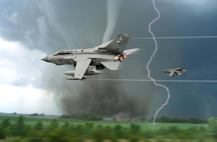 Tornados In The Storm Digital Art by Custom Aviation Art