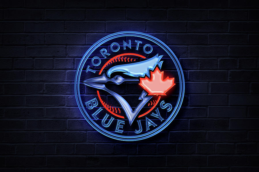 Download Toronto Blue Jays Identical Glowing Logo Wallpaper