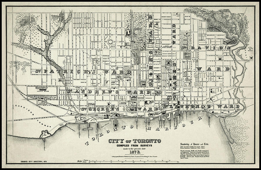 Toronto Canada Historical City Map 1873 Photograph by Carol Japp