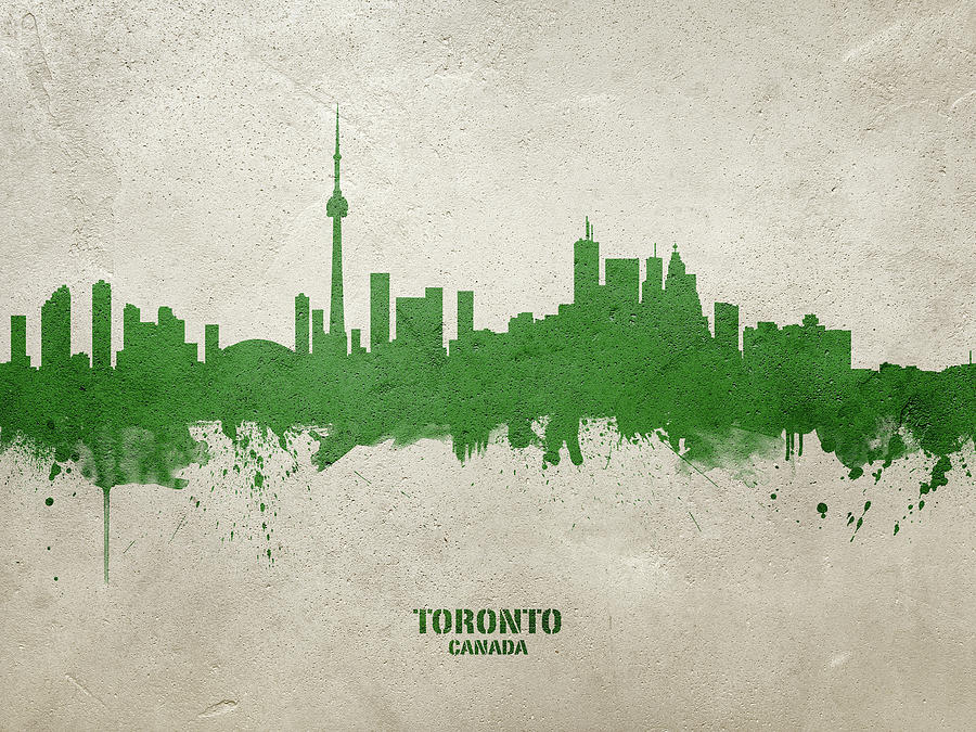 Skyline Digital Art - Toronto Canada Skyline #61 by Michael Tompsett
