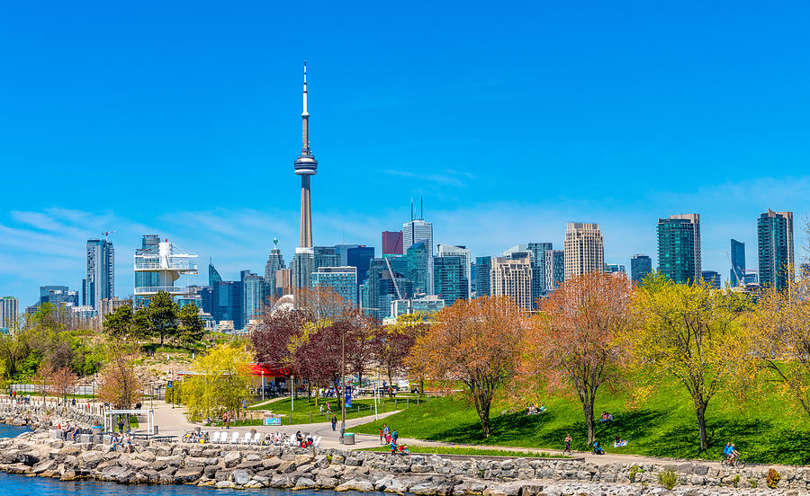 Toronto Canada: urban skyline including the CN Tower during the daytime Photograph by Roberto Machado Noa