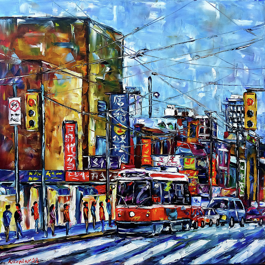 Toronto, Chinatown I Painting by Mirek Kuzniar