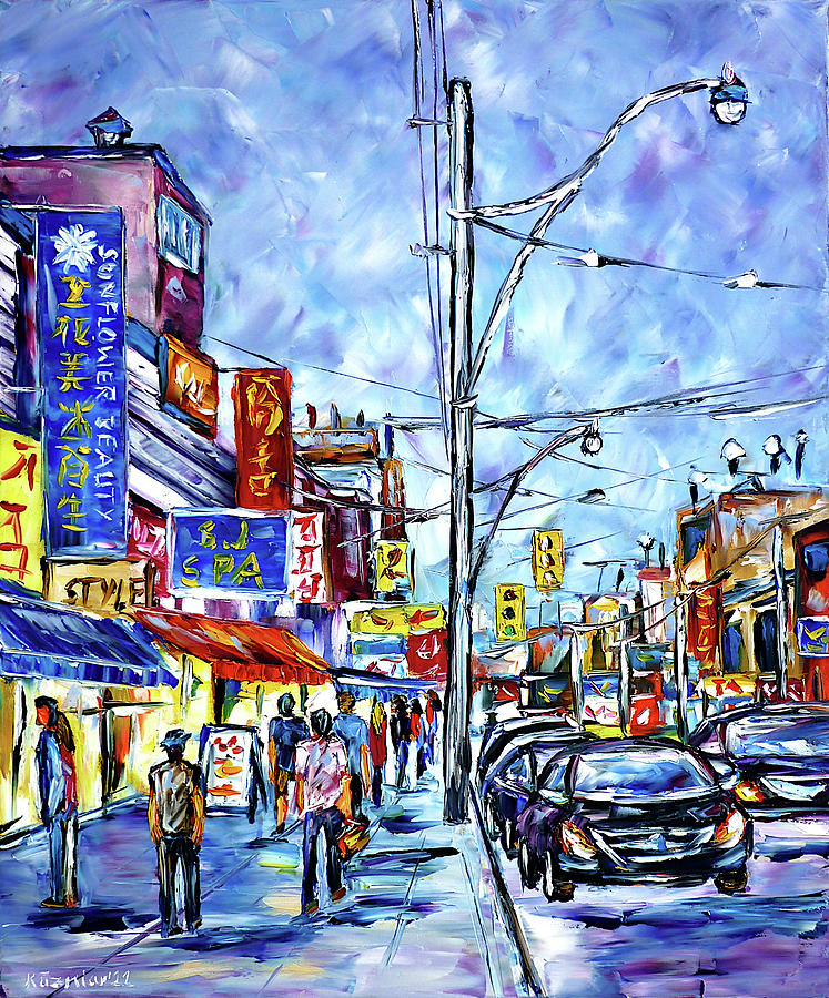 Toronto, Chinatown II Painting by Mirek Kuzniar