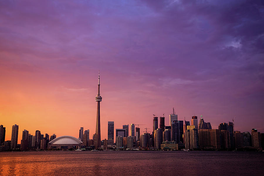Toronto City Skyline at Sunset Photograph by Ian Good