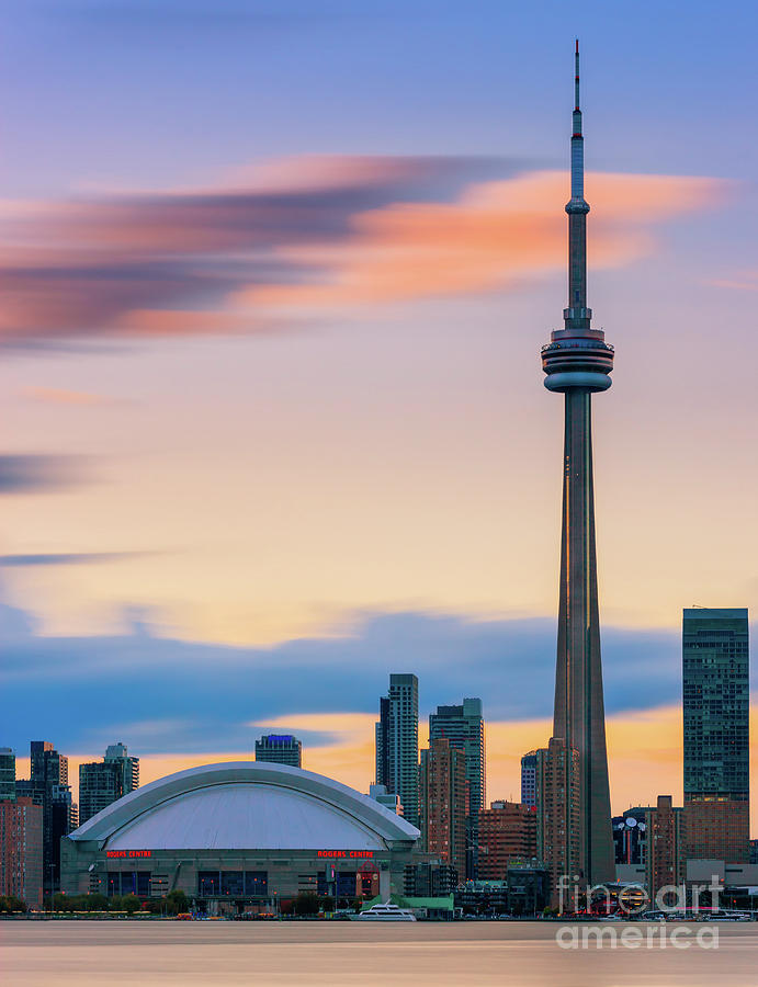 Toronto CN Tower at sunset Photograph by Henk Meijer Photography