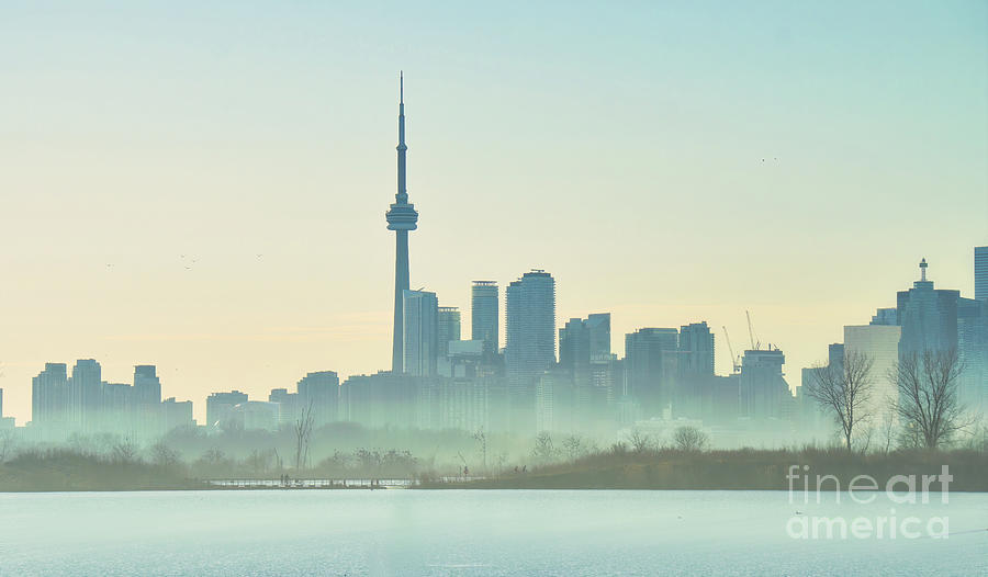 Toronto in Spring Fog Photograph by Charline Xia