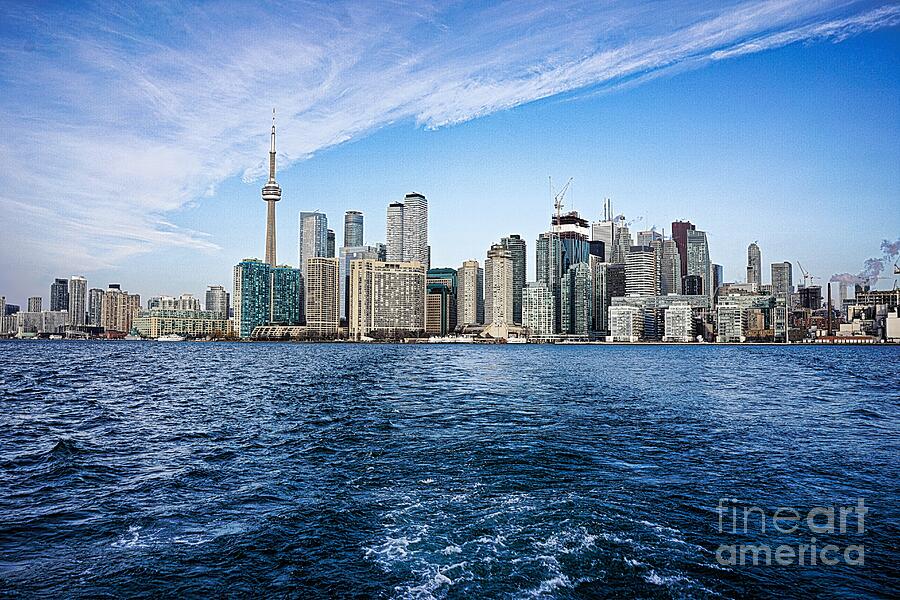Skyscraper Photograph - Toronto Morning Skyline Realistic by Maria Faria Rodrigues