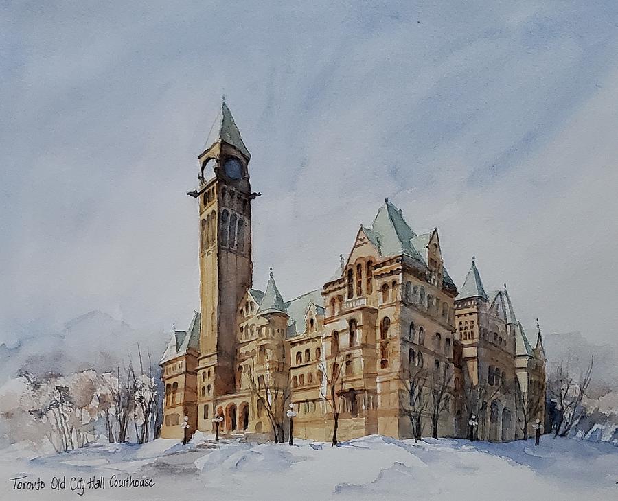 Toronto Old City Hall Courthouse Painting by Sheila Romard