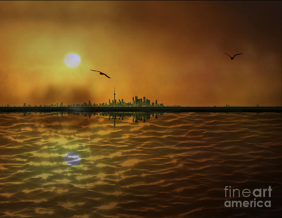 Toronto Skyline Across Lake Ontario Photograph by Al Bourassa