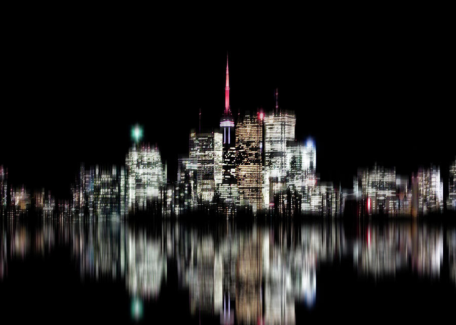 Toronto Skyline Blur Version No 1 Photograph by Brian Carson