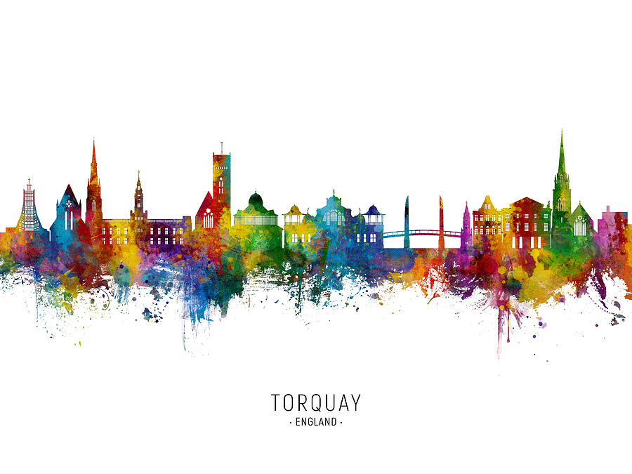 Torquay England Skyline #36 Digital Art by Michael Tompsett