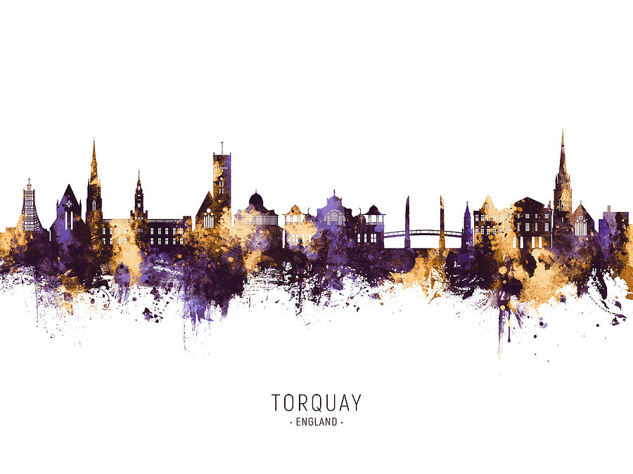 Torquay England Skyline #38 Digital Art by Michael Tompsett