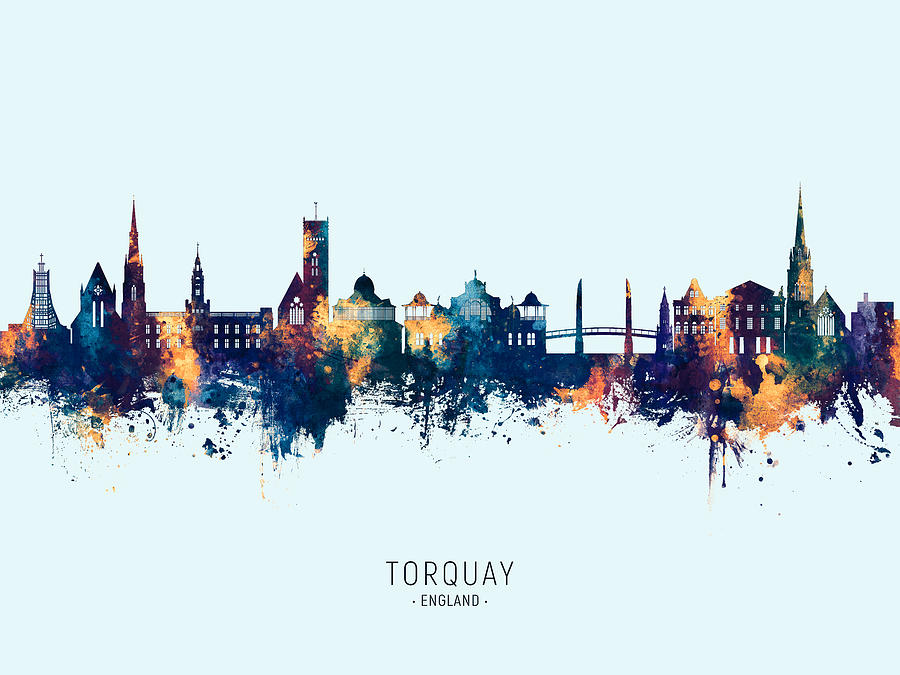 Torquay England Skyline #39 Digital Art by Michael Tompsett