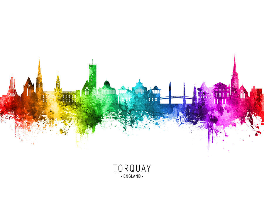 Torquay England Skyline #40 Digital Art by Michael Tompsett