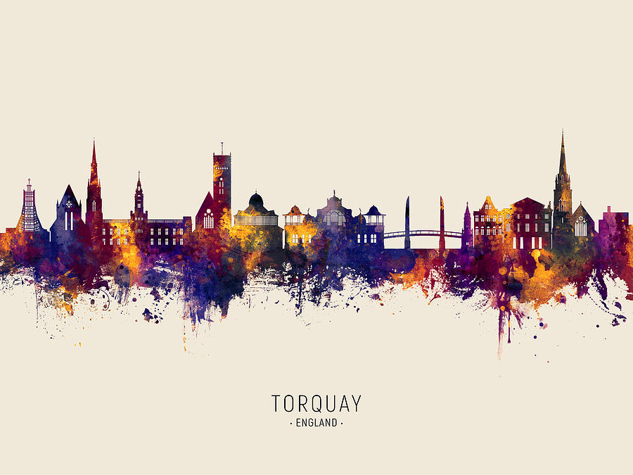 Torquay England Skyline #41 Digital Art by Michael Tompsett
