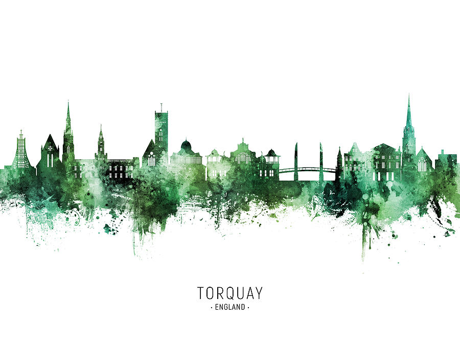 Torquay England Skyline #43 Digital Art by Michael Tompsett
