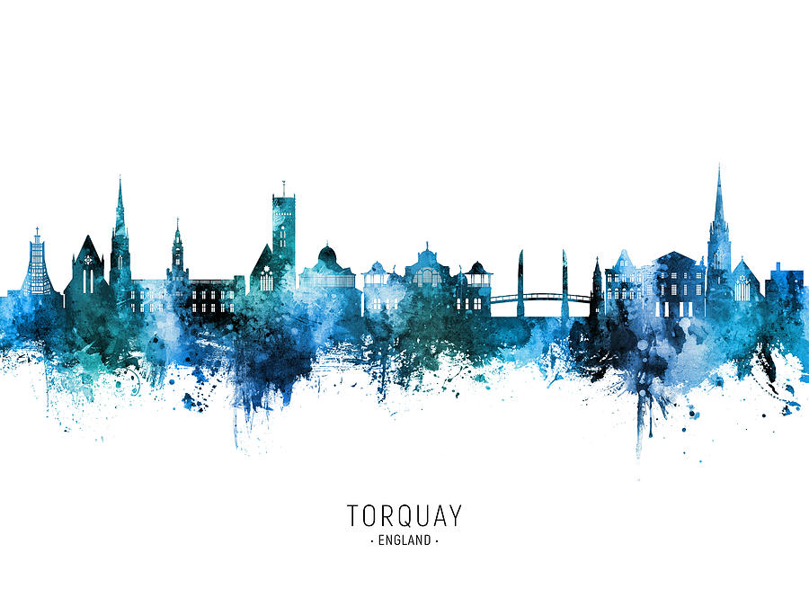 Torquay England Skyline #45 Digital Art by Michael Tompsett