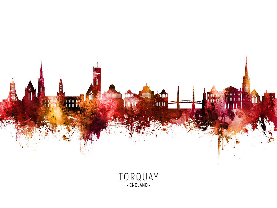 Torquay England Skyline #46 Digital Art by Michael Tompsett